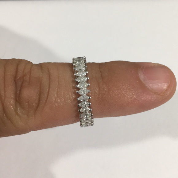 18k White Gold Marquis Shape Diamond 💎 Wedding💍 - Picture 3 of 7